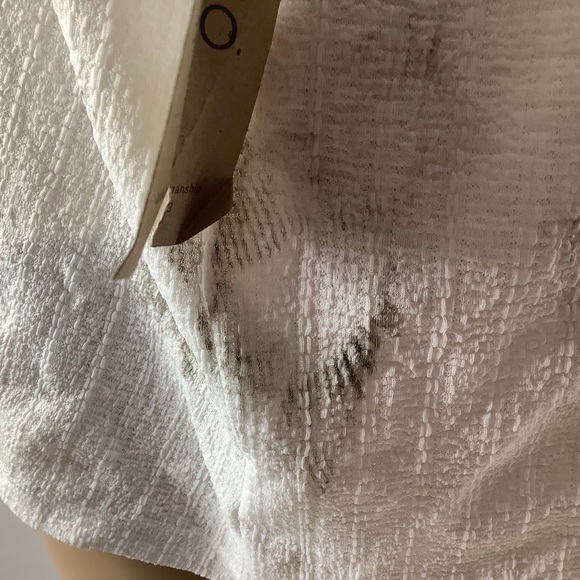 Frye Shirt Women Size XL White Short Sleeve Blouse Top Shirt Casual Top READ - Picture 9 of 14